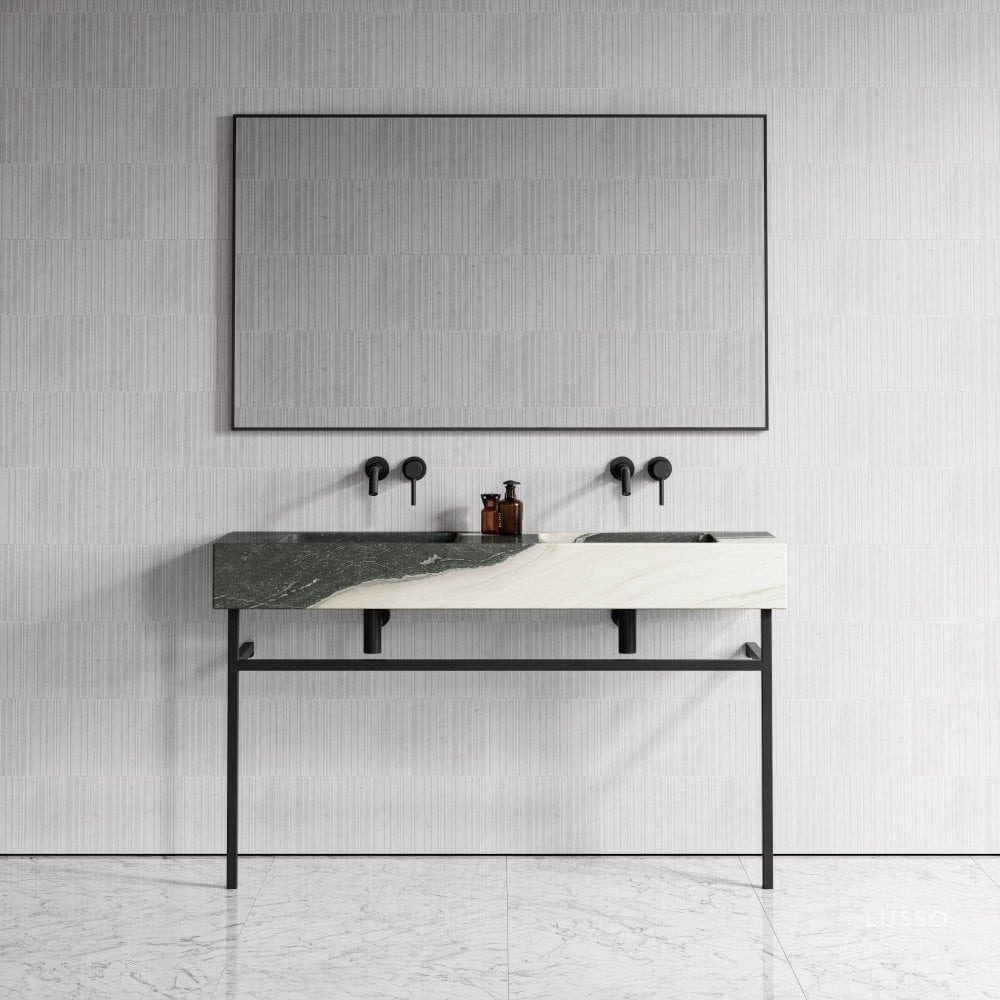 Vernante Panda Marble Vanity Unit 1400mm