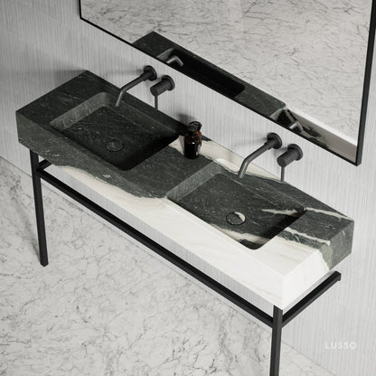 Vernante Panda Marble Vanity Unit 1400mm