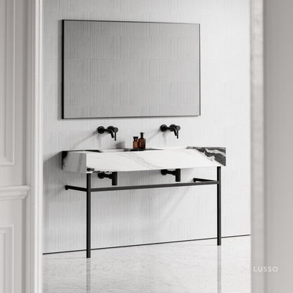 Vernante Panda Marble Vanity Unit 1400mm