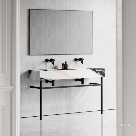 Vernante Panda Marble Vanity Unit 1400mm