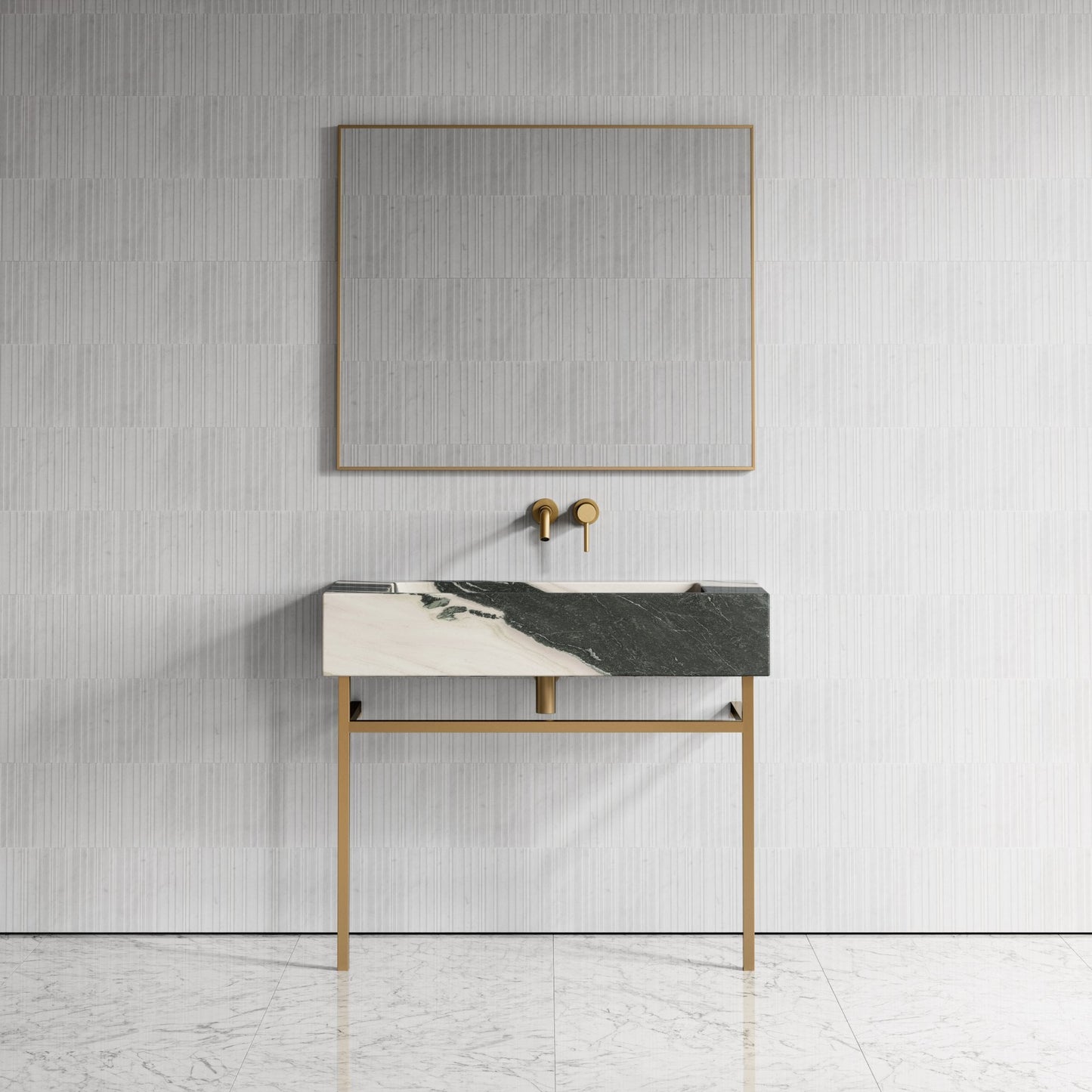 Vernante Panda Marble Vanity Unit with 1000mm