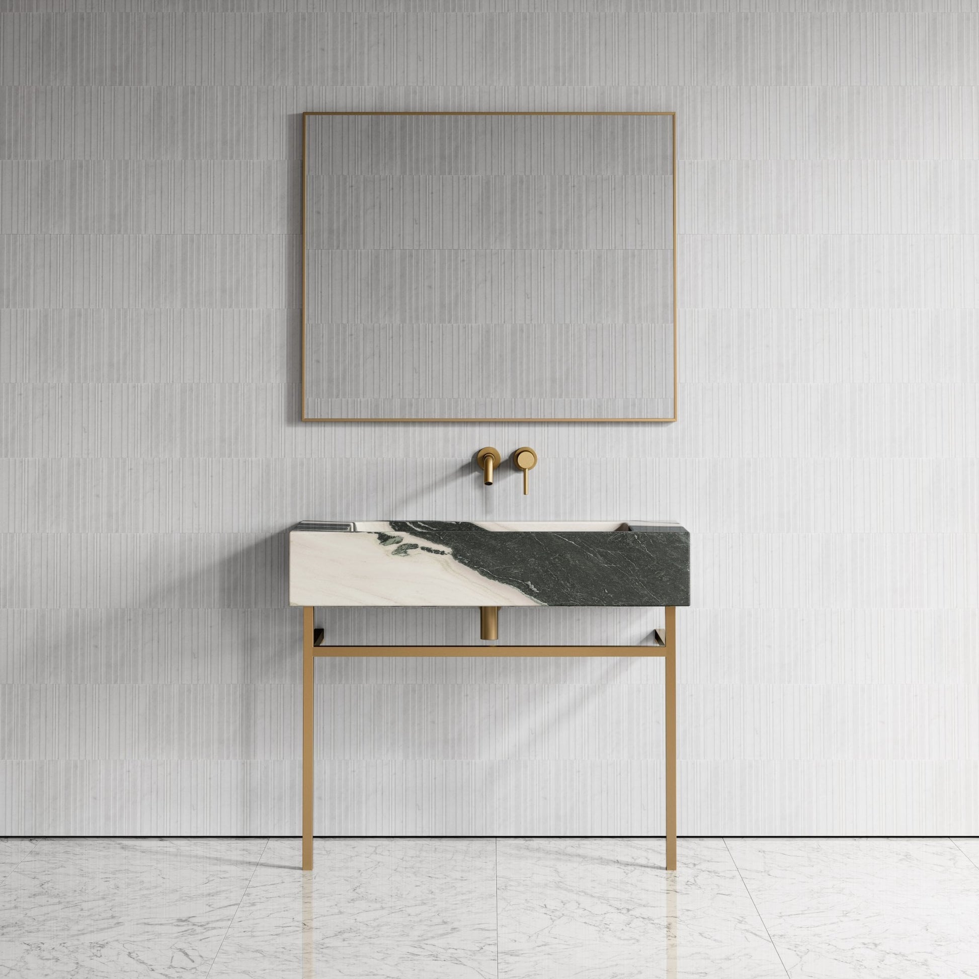 Vernante Panda Marble Vanity Unit with 1000mm