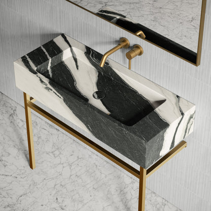 Vernante Panda Marble Vanity Unit with 1000mm