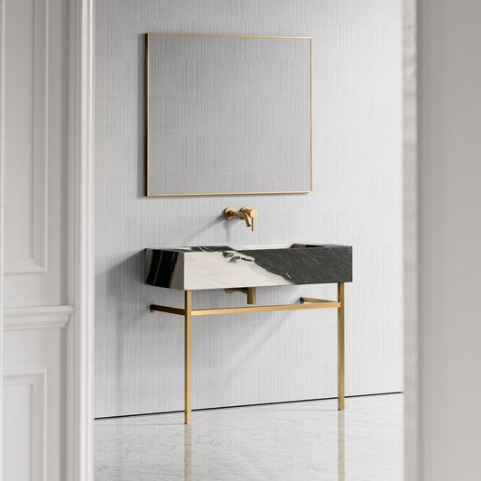 Vernante Panda Marble Vanity Unit with 1000mm