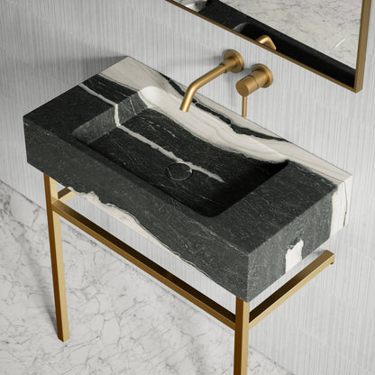 Vernante Panda Marble Vanity Unit with 800mm