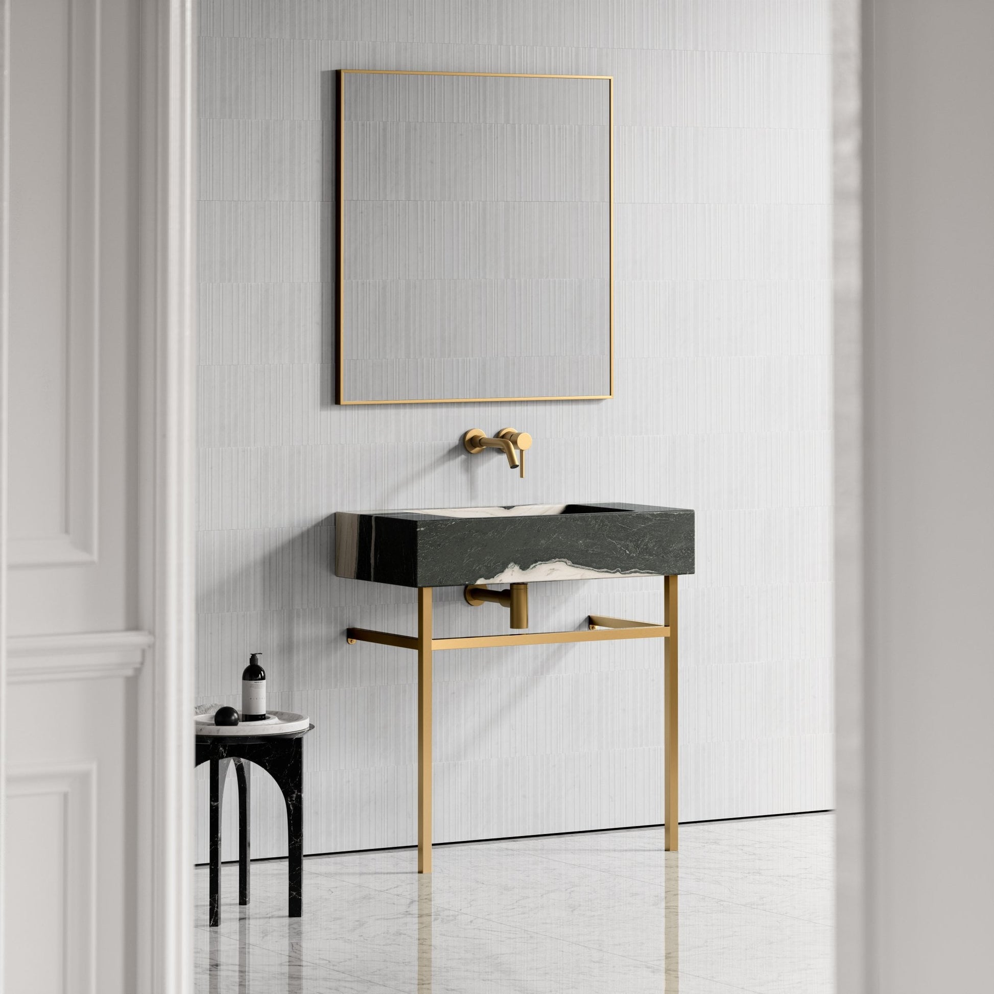 Vernante Panda Marble Vanity Unit with 800mm