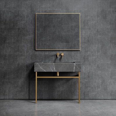 Vernante Pietra Grey Marble Vanity Unit 1000mm