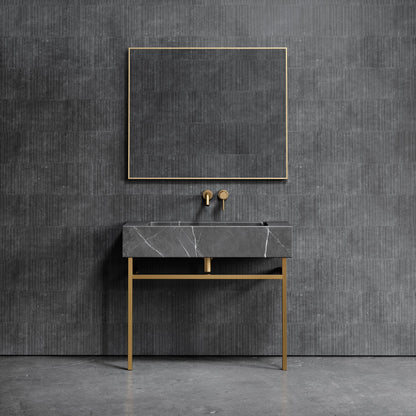 Vernante Pietra Grey Marble Vanity Unit 1000mm