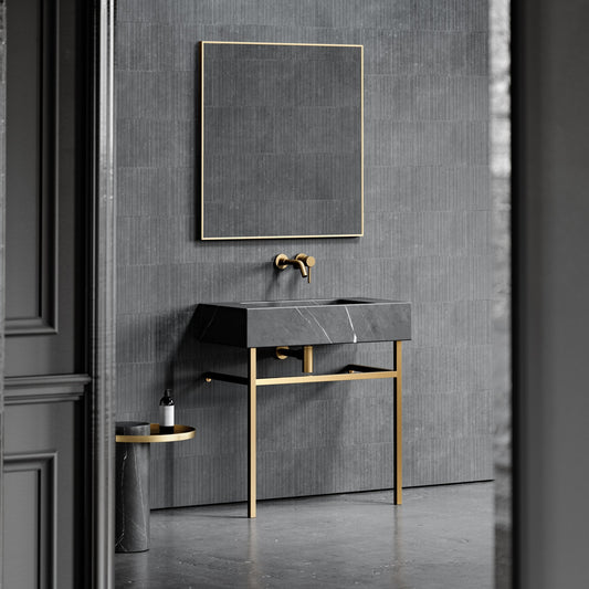 Vernante Pietra Grey Marble Vanity Unit 800mm