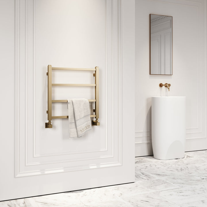 Design Towel Radiator Gold Radiators | Brushed Gold Towel Radiators - LUSSO