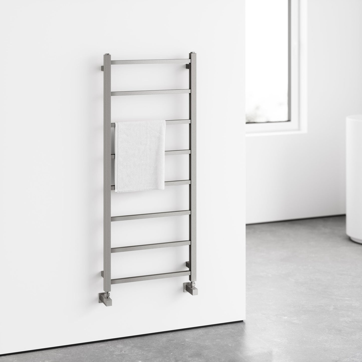 Vertigo Brushed Stainless Designer Towel Radiator 1200mm