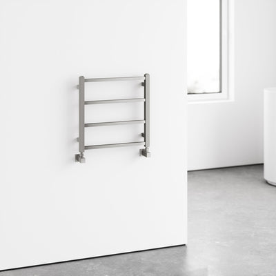 Vertigo Brushed Stainless Designer Towel Radiator 500mm