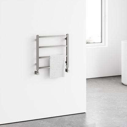 Vertigo Brushed Stainless Designer Towel Radiator 500mm
