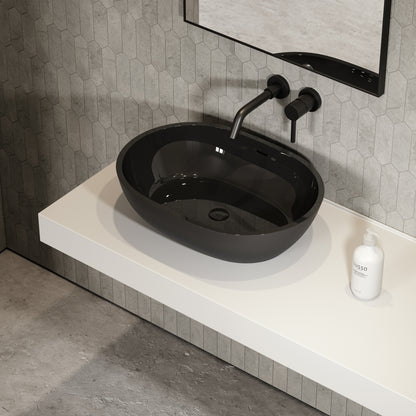 Vetrina Black Countertop Stone Basin 550mm