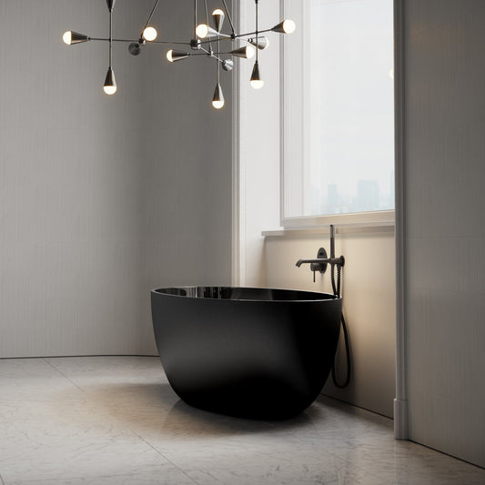 Vetrina Black Freestanding Stone Bath 1700mm