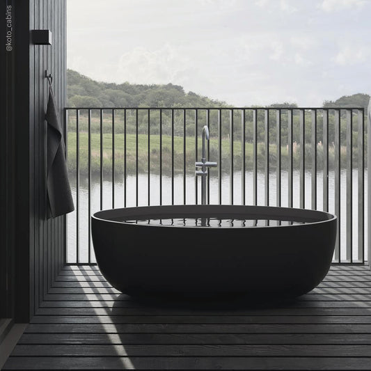 Vetrina Black Freestanding Stone Bath 1700mm