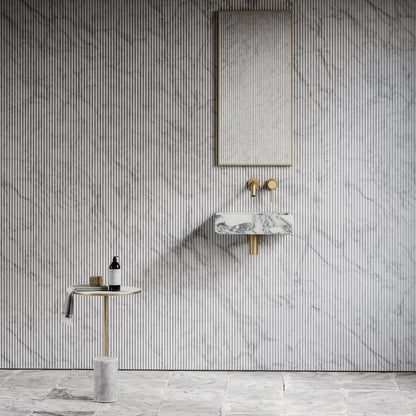 Via Arabescato Marble Wall Hung Basin 400mm