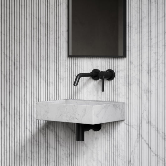 Via Carrara Marble Wall Hung Basin 400mm