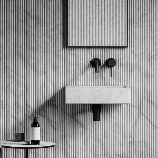 Via Carrara Marble Wall Hung Basin 400mm