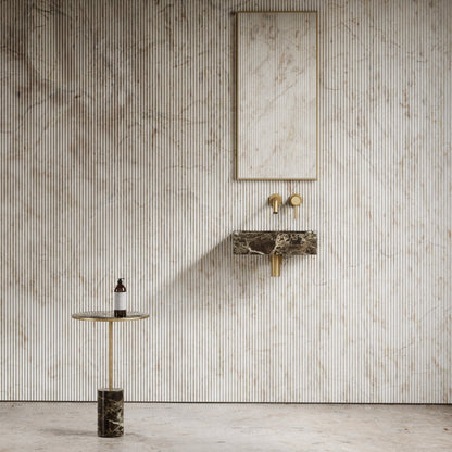 Via Dark Emperador Marble Wall Hung Basin 400mm