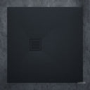 Vigo Stone Shower Tray & Waste Matte Black (ALL SIZES)