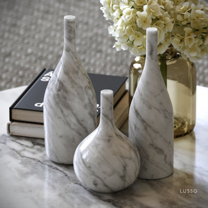 Vino Carrara Marble Wine Bottle