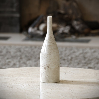 Vino Crema Marfil Marble Wine Bottle