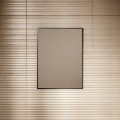 Vision Matte Black Mirror With Natural White LED light and Demister 600mm