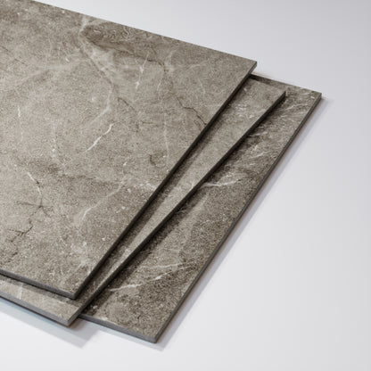 Vittorio Taupe Limestone Porcelain Wall or Floor Tile 1200 x 600mm