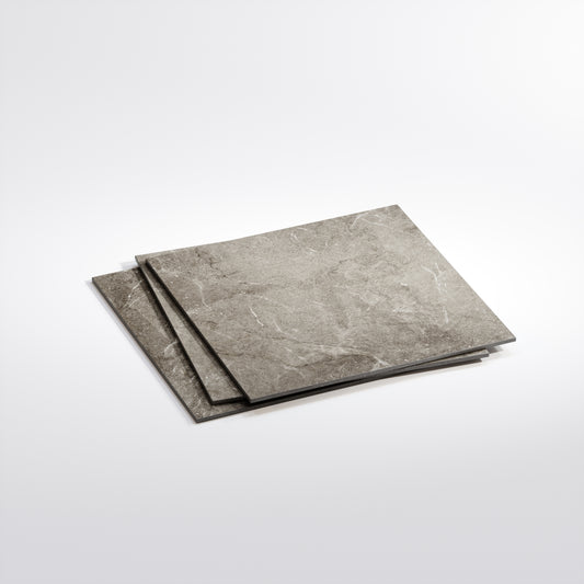 Vittorio Taupe Limestone Porcelain Wall or Floor Tile 600 x 600mm