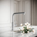 Vogue Brushed Stainless Pull Out Spray Swivel Kitchen Tap