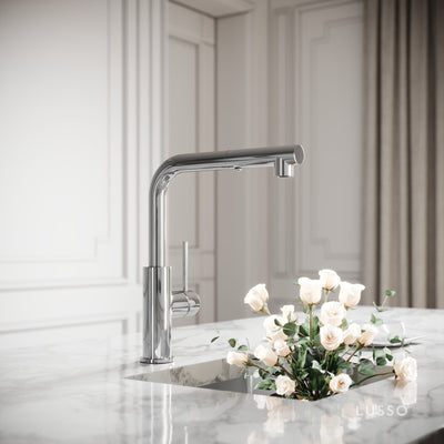 Vogue Chrome Pull Out Spray Swivel Kitchen Tap