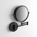 Vogue Matte Black Wall Mount Cosmetic Mirror Brushed