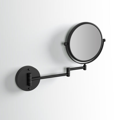 Vogue Matte Black Wall Mount Cosmetic Mirror Brushed
