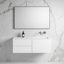 Vola Matte White Vanity Unit with Stone Basin 1200mm