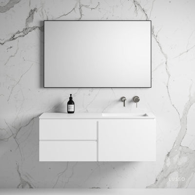 Vola Matte White Vanity Unit with Stone Basin 1200mm