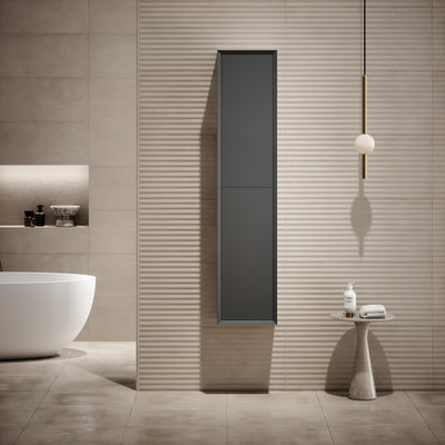 Volini Matte Anthracite Bathroom Storage Cabinet 350mm