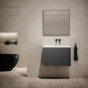 Volini Matte Anthracite Vanity Unit with Stone Basin 800mm