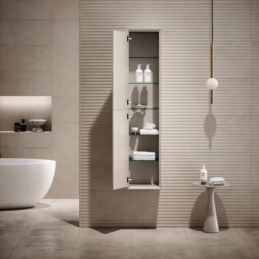 Volini Matte Cappuccino Bathroom Storage Cabinet 350mm