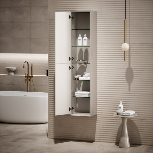 Volini Matte Cappuccino Bathroom Storage Cabinet 350mm