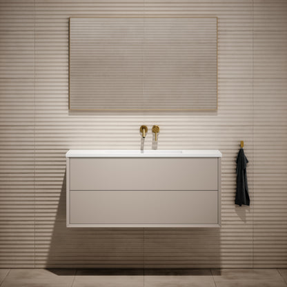 Volini Matte Cappuccino Vanity Unit with Stone Basin 1200mm