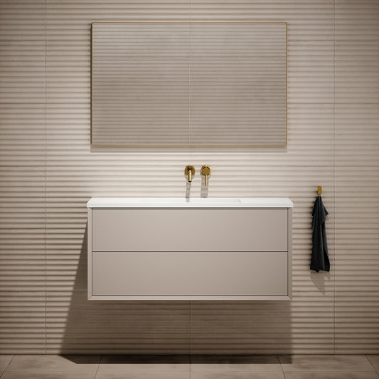 Volini Matte Cappuccino Vanity Unit with Stone Basin 1200mm