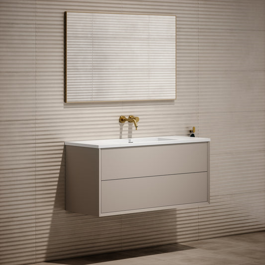 Volini Matte Cappuccino Vanity Unit with Stone Basin 1200mm