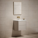 Volini Matte Cappuccino Vanity Unit with Stone Basin 600mm