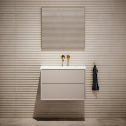 Volini Matte Cappuccino Vanity Unit with Stone Basin 800mm