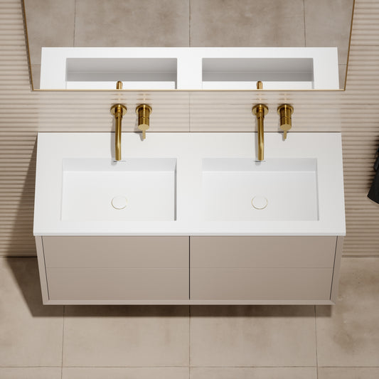 Volini Matte Stone Double Bathroom Vanity Unit 1200mm