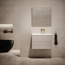 Volini Polished Cappuccino Vanity Unit with Stone Basin 800mm
