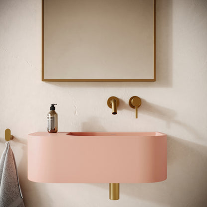 Voluto Blush Concrete Wall Hung Basin 650mm