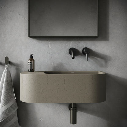 Voluto Concrete Wall Hung Basin 658mm