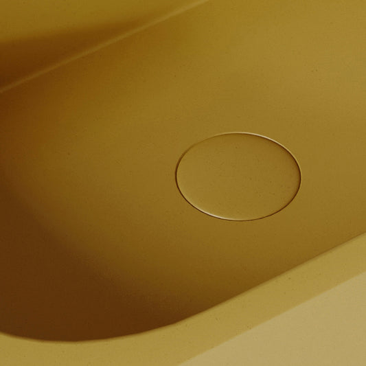 Voluto Saffron Concrete Wall Hung Basin 650mm